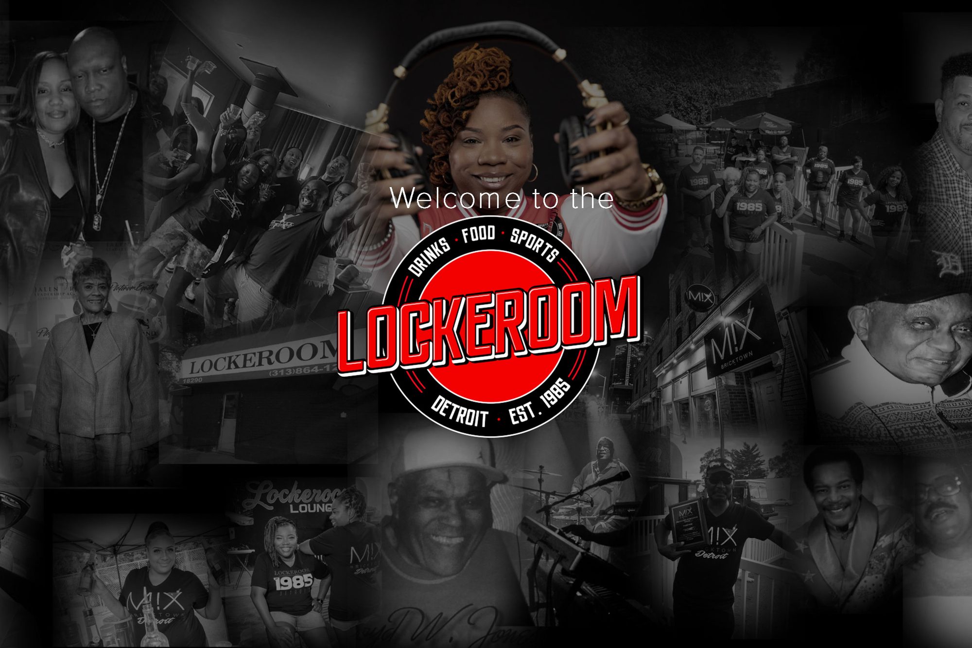 Welcome to the LOCKEROOM: Drinks, Food, Sports. Detroit, Est. 1985
